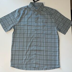Under Armour plaid fishing shirt mens L drift tide 2.0 short sleeve button down